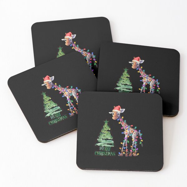 Item preview, Giraffe Logo - Christmas Giraffe - Giraffe Silhouette - Giraffe Wrapped In  Lights And Christmas Tree designed and sold by ImagesDesigns.