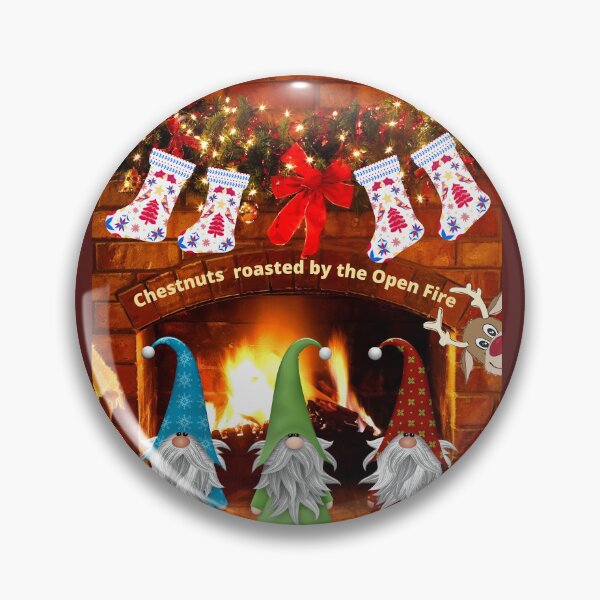Item preview, Christmas funny Gnomes roasting Chestnuts by the Open Fire funny designed and sold by 3TFashion.