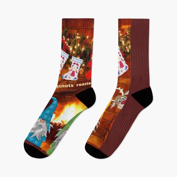 Item preview, Christmas funny Gnomes roasting Chestnuts by the Open Fire funny designed and sold by 3TFashion.