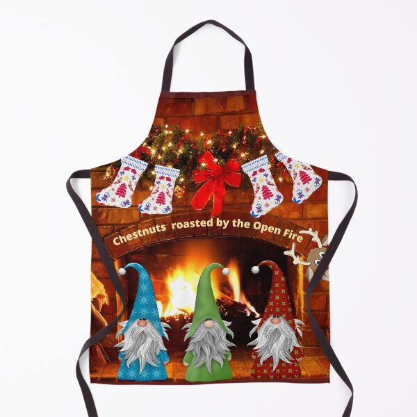 Item preview, Christmas funny Gnomes roasting Chestnuts by the Open Fire funny designed and sold by 3TFashion.