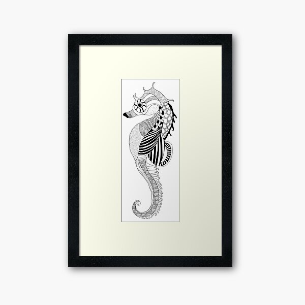 Aperçu de l'œuvre Logo hippocampe op art créée et vendue par Generationalpic.