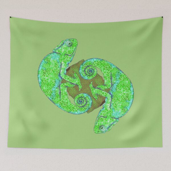 Item preview, Colorful Chameleon Love - Green Lizard designed and sold by LaRoach Digital Arts.