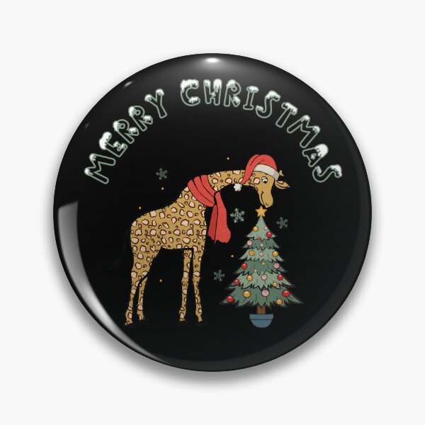 Item preview,   Giraffe Logo - Christmas Giraffe - Giraffe Silhouette - Giraffe In Christmas Hat And Christmas Tree designed and sold by ImagesDesigns.