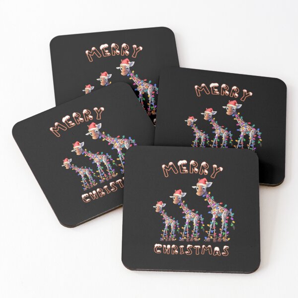 Item preview, Giraffe Logo - Christmas Giraffe - Giraffe Silhouette - 3 Giraffe  Wrapped In Christmas Lights designed and sold by ImagesDesigns.