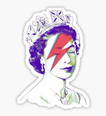 Queen Elizabeth Banksy Bowie Aladdin Sane Sticker
