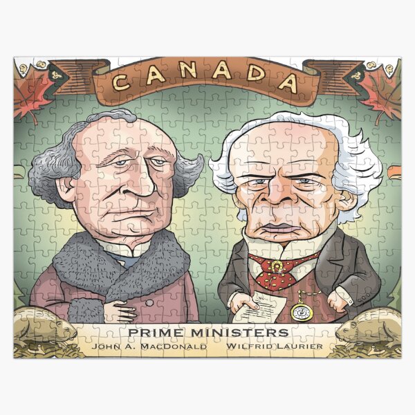 Prime Ministers John A MacDonald & Wilfrid Laurier Jigsaw Puzzle
