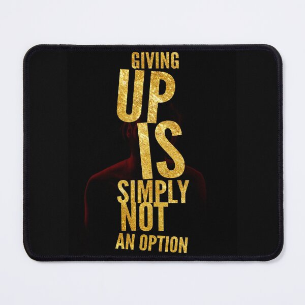 Item preview, Give up is simply not an option never give up, give, never, positive, typography, text, up, white, adidas, exercise, run, running, jogging, sprint, car designed and sold by ProFoot.