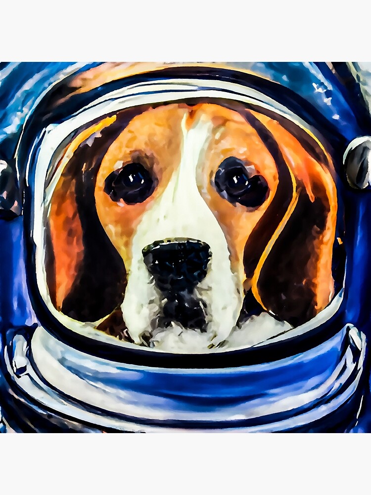 Beagle Wearing An Astronaut Helmet Painting Poster For Sale By beagle-wearing-an-astronaut-helmet-painting-poster-for-sale-by