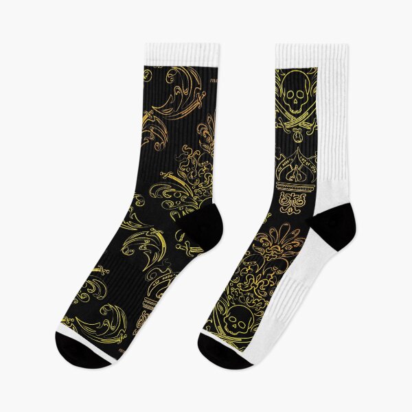 Item preview, Gold Pirate Damask Pattern designed and sold by pirateslife.