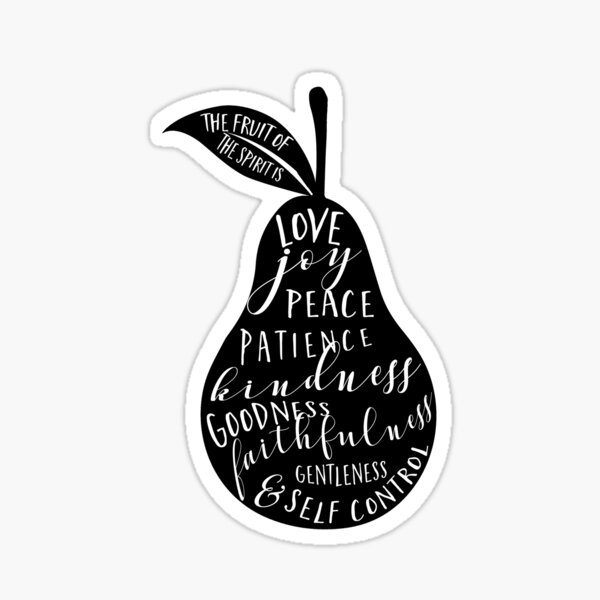 Item preview, Fruit of the spirit | pear | black and white designed and sold by SouthPrints.