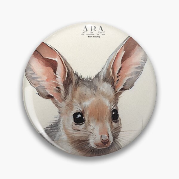 Item preview, Australian terrestrial mammals Greater Bilby - Watercolor Paint designed and sold by ABArtByAlexST.