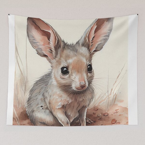 Item preview, Australian terrestrial mammals Greater Bilby - Watercolor Paint designed and sold by ABArtByAlexST.