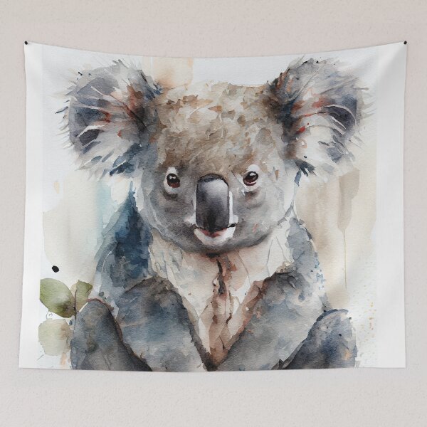 Item preview, Australian terrestrial mammals Koala - Watercolor Paint designed and sold by ABArtByAlexST.