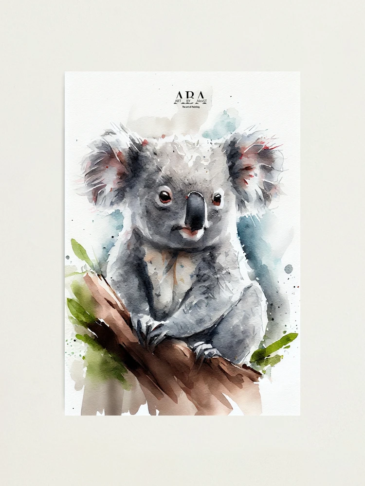 Australian terrestrial mammals Koala - Watercolor Paint Photographic  Print for Sale by ABArtByAlexST