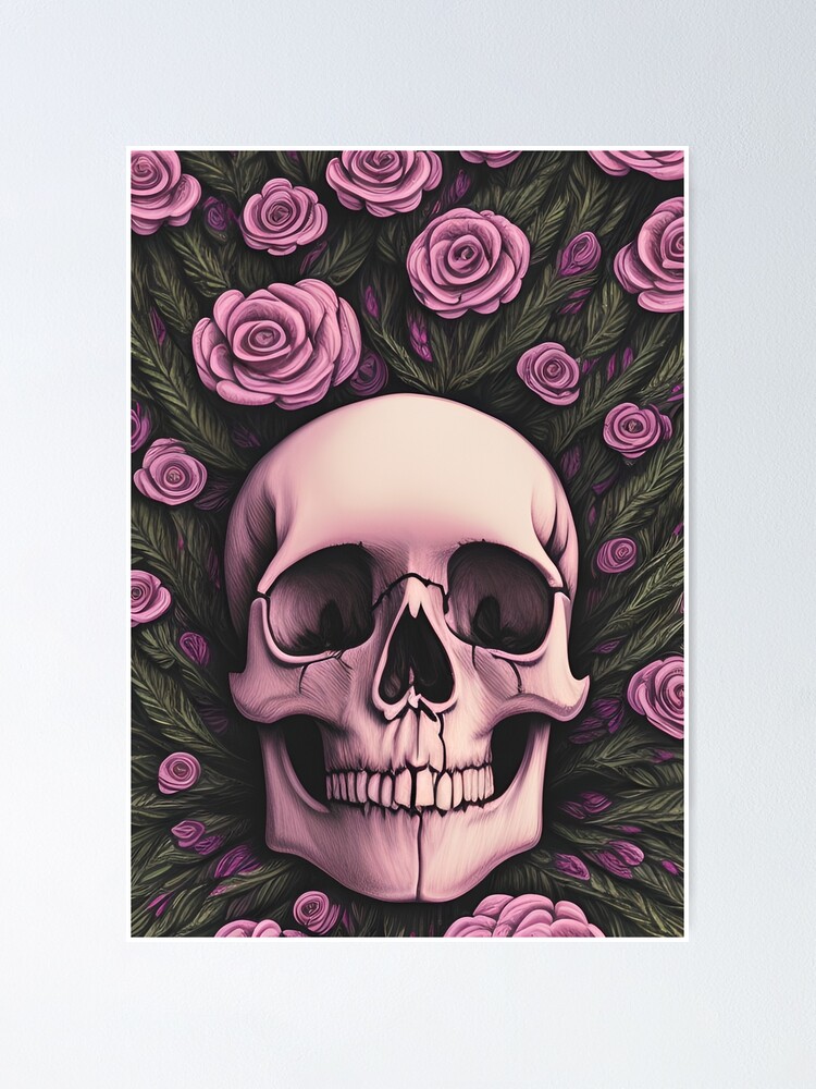 Beautiful Death - Floral Skull Print