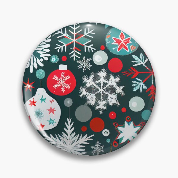 Artikelvorschau, Collage Christmas Ornament and Snowflake Pattern Digital Painting entworfen und verkauft von CodeAndColors.
