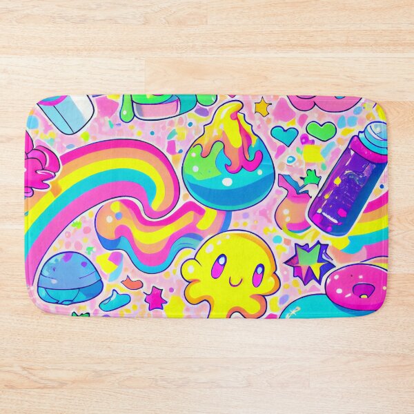 Artikelvorschau, Cute Kawaii Rainbow Colorful Pattern Digital Painting entworfen und verkauft von CodeAndColors.