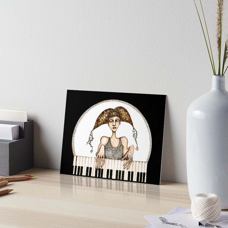 Piano practise Art Board Print