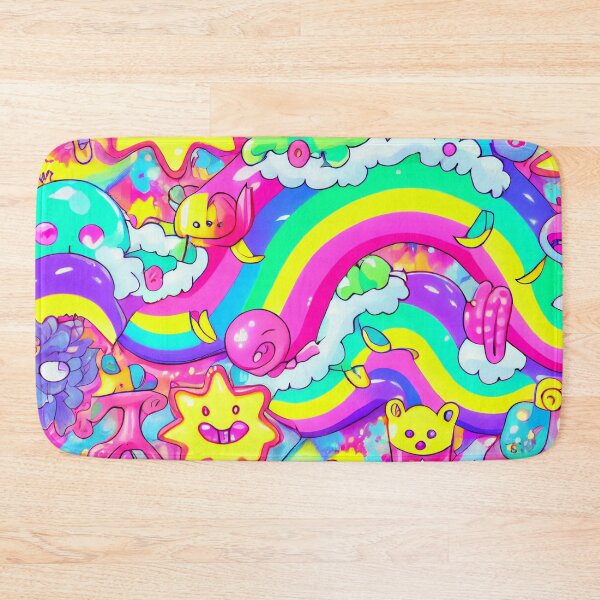 Artikelvorschau, Abstract Wild and Crazy Colorful Kawaii Pattern Digital Painting entworfen und verkauft von CodeAndColors.