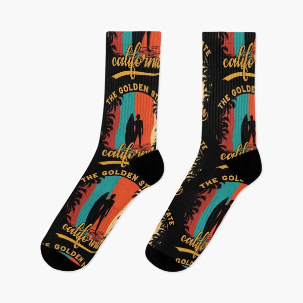 Item preview, The Golden State Retro Surfer designed and sold by mkzmerch.