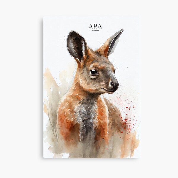 ARTCANVAS retailer Native Australians Wallaby Mother And Baby Canvas Art Print