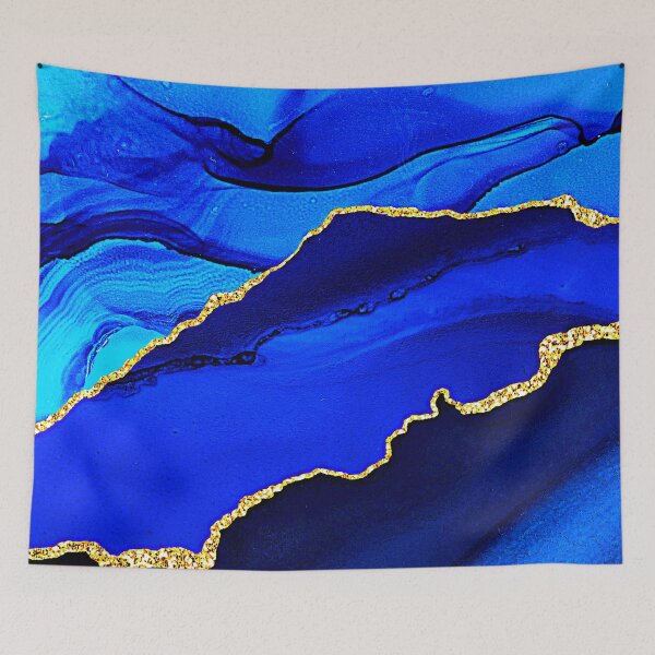 Item preview, Royal Blue, Teal, And Aqua Marbled Art Designs designed and sold by DEC02.