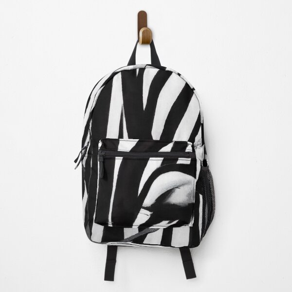 Item preview, Portrait of a Woman with Projected Stripes - Abstract Pop Art - Black and White designed and sold by Inomaly Art.