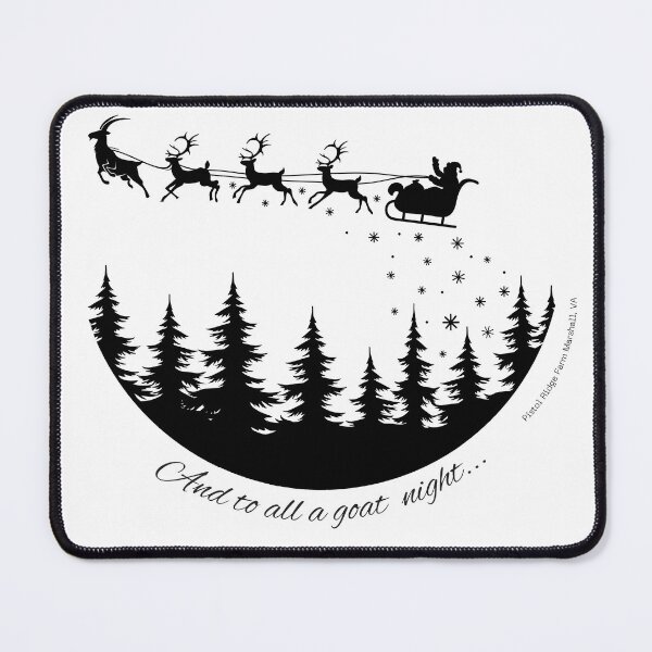 Item preview, And to all a good night | Holiday Goats | Christmas Goats | Cute Goats | Funny Goats designed and sold by PistolRidgeFarm.