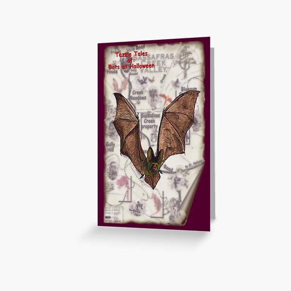 ICON ~ TAZZIE TALES OF - Bats at Halloween by tasmanianartist Greeting Card
