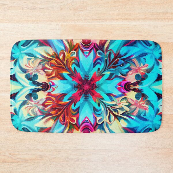 Item preview, Bright Colorful Snowflake Acrylic Mix Digital Painting designed and sold by CodeAndColors.