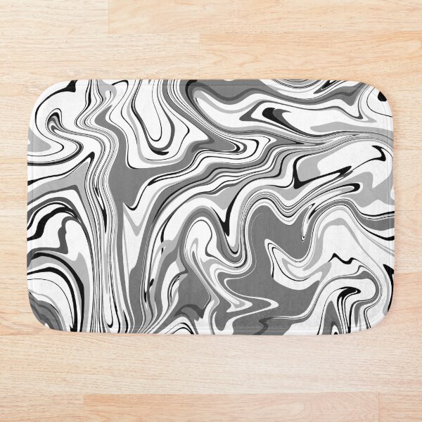 Item preview, Liquid Swirl Gray White Silver Marble Abstract Pattern designed and sold by AbstractGlories.