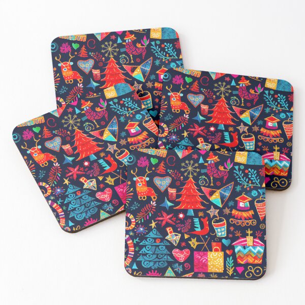 Item preview, Cute Crayon Drawn Festive Christmas Pattern Digital Painting designed and sold by CodeAndColors.