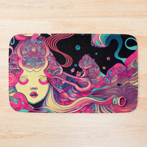 Artikelvorschau, Abstract Psychedelic Anime Queen with Chaos Digital Painting entworfen und verkauft von CodeAndColors.