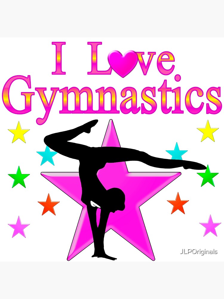 Pretty Pink Star Gymnastics Design Art Print By Jlporiginals Redbubble