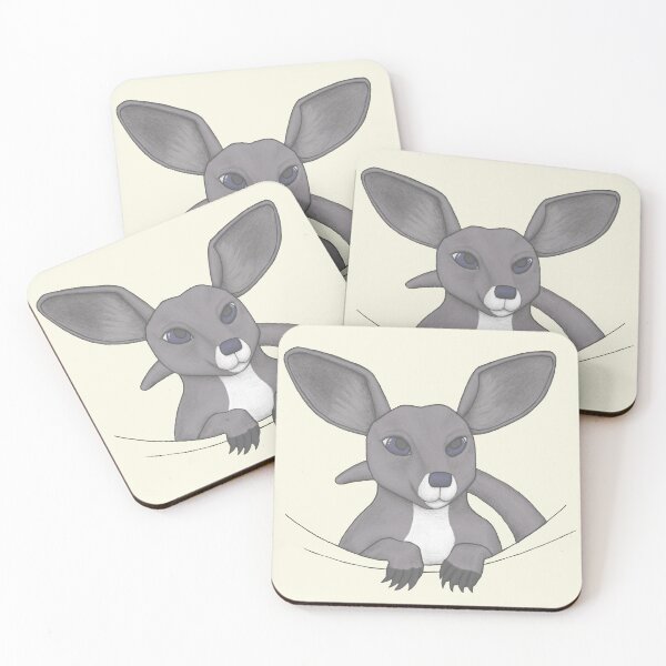 Aperçu de l'œuvre Kangourou gris Joey créée et vendue par Spunwheel.