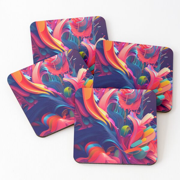 Artikelvorschau, Bright Modern 3D Pattern Digital Painting entworfen und verkauft von CodeAndColors.