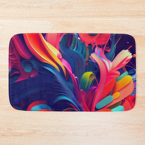 Aperçu de l'œuvre Bright Modern 3D Pattern Digital Painting créée et vendue par CodeAndColors.