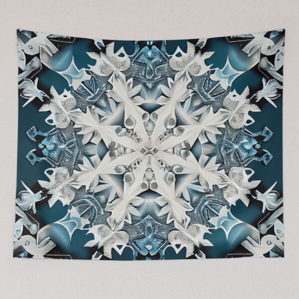 Aperçu de l'œuvre Realistic Photographic Snowflake Digital Painting créée et vendue par CodeAndColors.