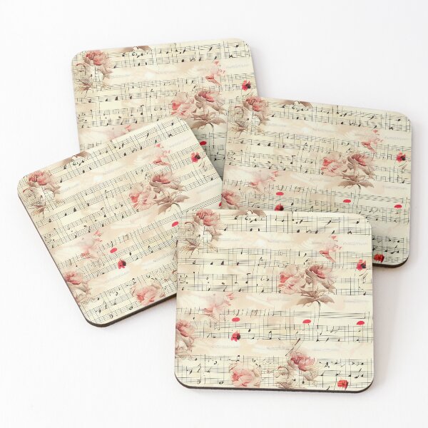 Item preview, Abstract Roses on Sheet Music Digital Painting designed and sold by CodeAndColors.