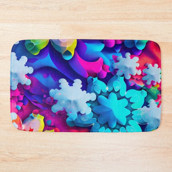 Artikelvorschau, Abstract Colorful Snowflake Pattern Digital Painting entworfen und verkauft von CodeAndColors.