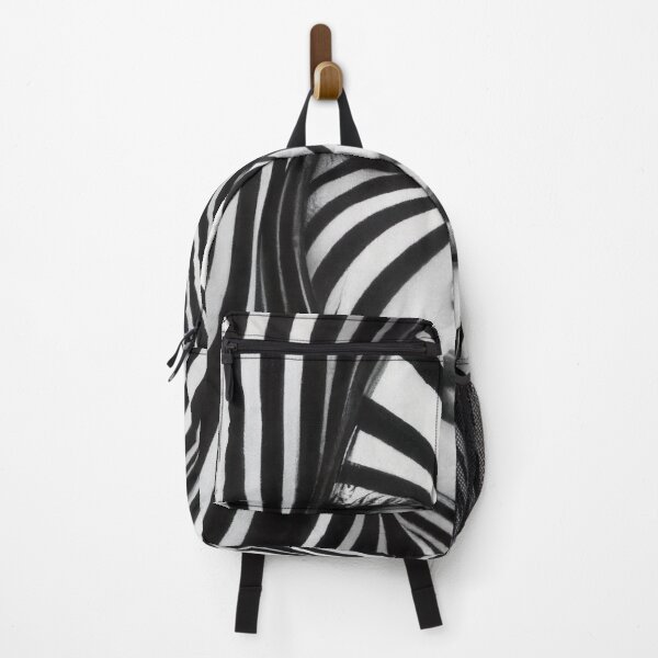 Item preview, Female Face Immersed in Stripes -  Abstract Pop Art - Black and White designed and sold by Inomaly Art.