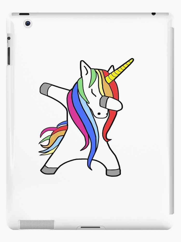 Dabbing Unicorn Regenbogen Einhorn Ipad Hulle Skin Von Noritees Redbubble