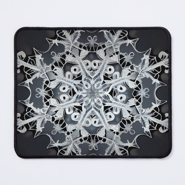 Artikelvorschau, Elegant Photographic Black and White Snowflake Winter Digital Painting entworfen und verkauft von CodeAndColors.