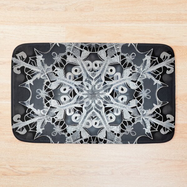 Artikelvorschau, Elegant Photographic Black and White Snowflake Winter Digital Painting entworfen und verkauft von CodeAndColors.