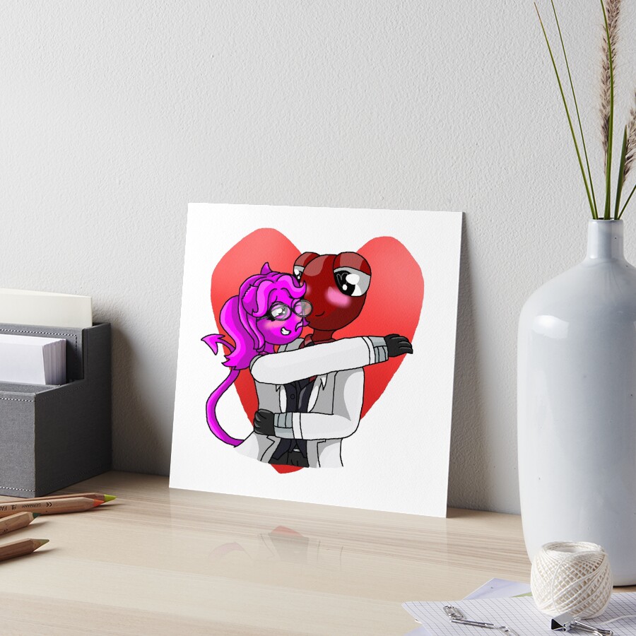 Red X Magenta (Rainbow Friends OC X Canon) Art Board Print for