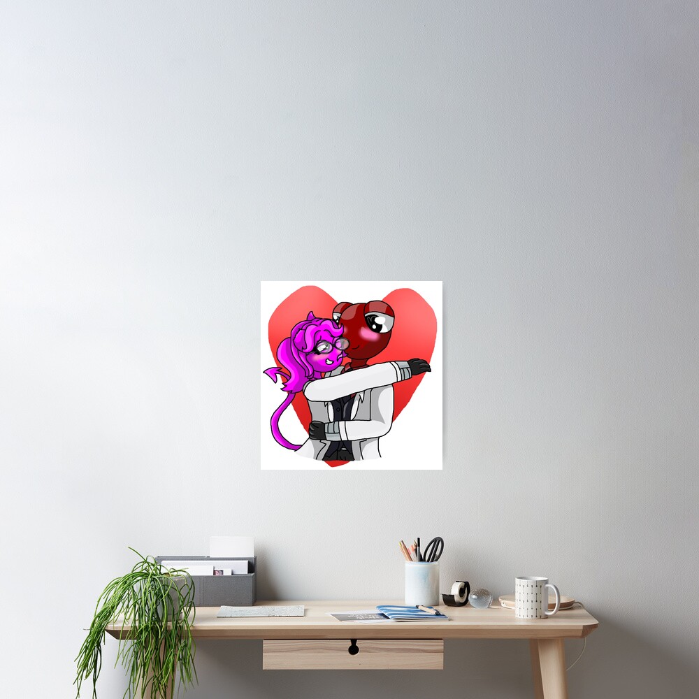 Red X Magenta (Rainbow Friends OC X Canon) Art Board Print for