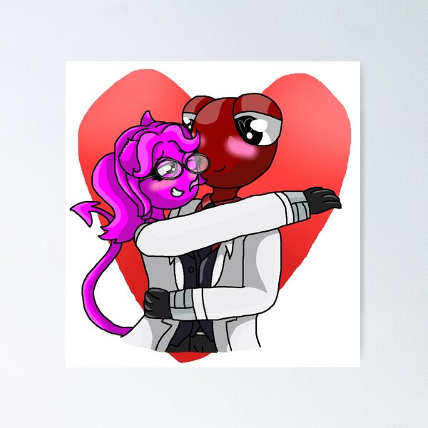 Red X Magenta Mistletoe (Rainbow Friends) Poster for Sale by