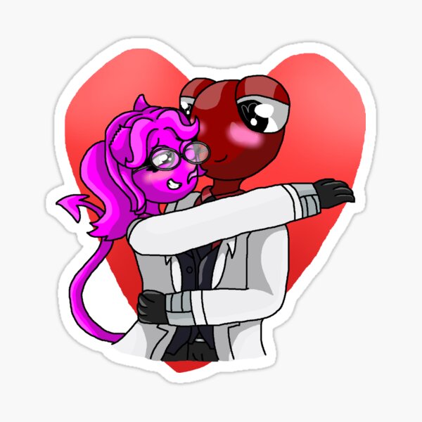 Red X Magenta Mistletoe (Rainbow Friends) | Sticker