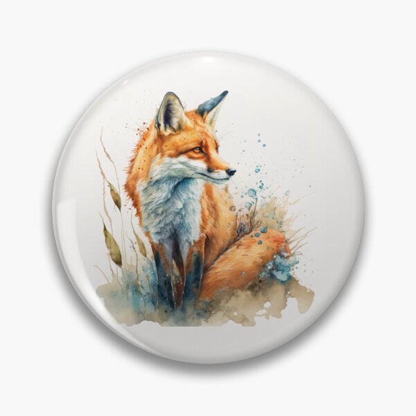 Item preview, Water Colour Fox designed and sold by The Fox Den YYC.