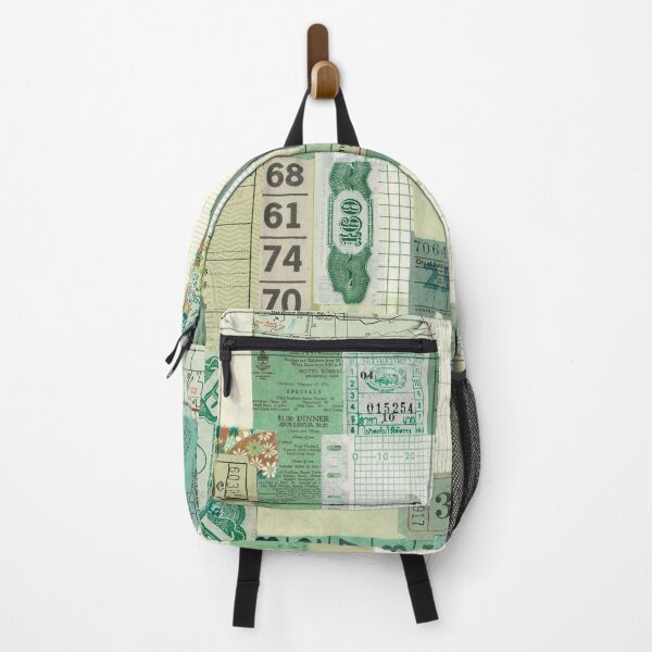 Item preview, Vintage Green Paper Ephemera Mixed Media Collage designed and sold by ArtsyValhalla.